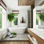 Bathroom design in a private house