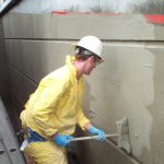 Waterproofing with cement mortar