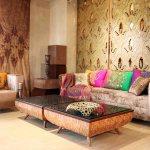 Indian style in the interior of the living room 2019