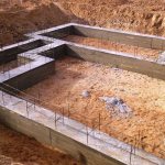 Strip foundation in a private house