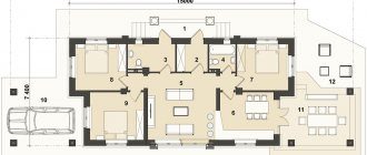 one story long cottage plan - open plan