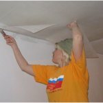 Gluing fiberglass to the ceiling