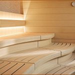 Wooden bath shelves