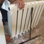 Connecting sections of heating radiators to each other