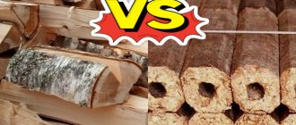 Comparison of firewood and fuel briquettes
