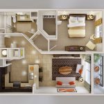 Layout option for a two-room apartment