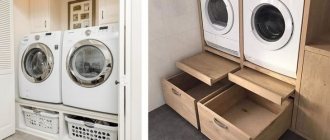Options for raising the washing machine above the floor